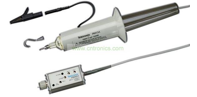 針對高壓測量推出的泰克P6015A是一種額定電壓高達20kV DC、峰值電壓可達40kV(100ms脈寬)的單端無源探頭