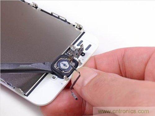 土豪金iPhone 5S拆解：內(nèi)部結(jié)構(gòu)升級，維修難度增加