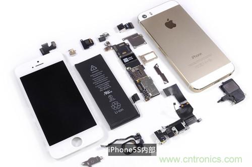 土豪金iPhone 5S拆解：內(nèi)部結(jié)構(gòu)升級，維修難度增加