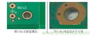 螺絲孔金屬化,焊盤設(shè)計(jì)不合理