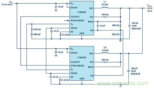 42 V、6 A（峰值7 A）、超低EMI輻射、高效率降壓型穩壓器